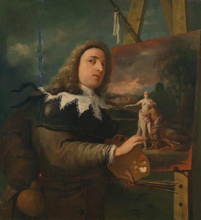 Portrait or Self-Portrait of a Painter at the Easel by Unbekannt Unbekannt